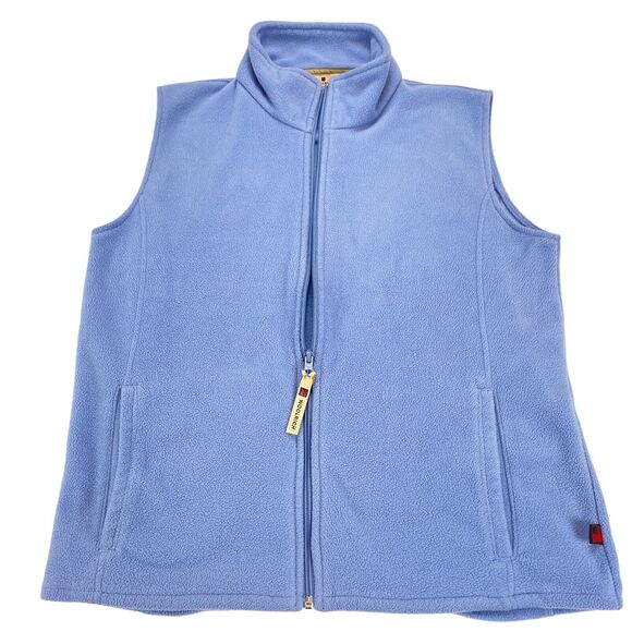 Woolrich Vest Women's Sleeveless Mock Neck Fleece Medium Blue - Picture 8 of 12